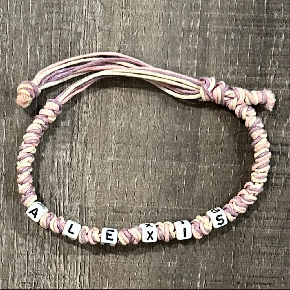 💞 Pink & Purple “Alexis” Adjustable Friendship Bracelet